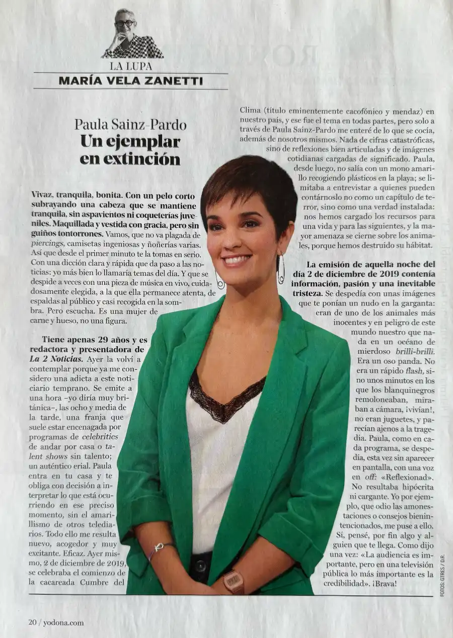 Critica Paula Sainz Pardo en el diario El Mundo