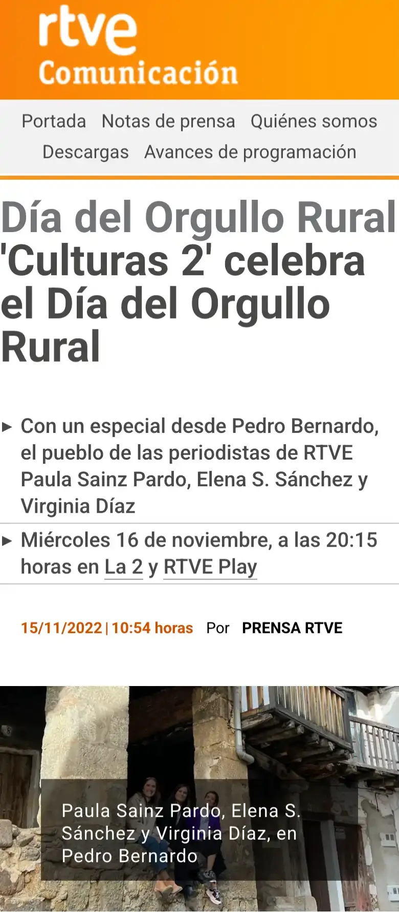 Paula Sainz-Pardo en rtve.es